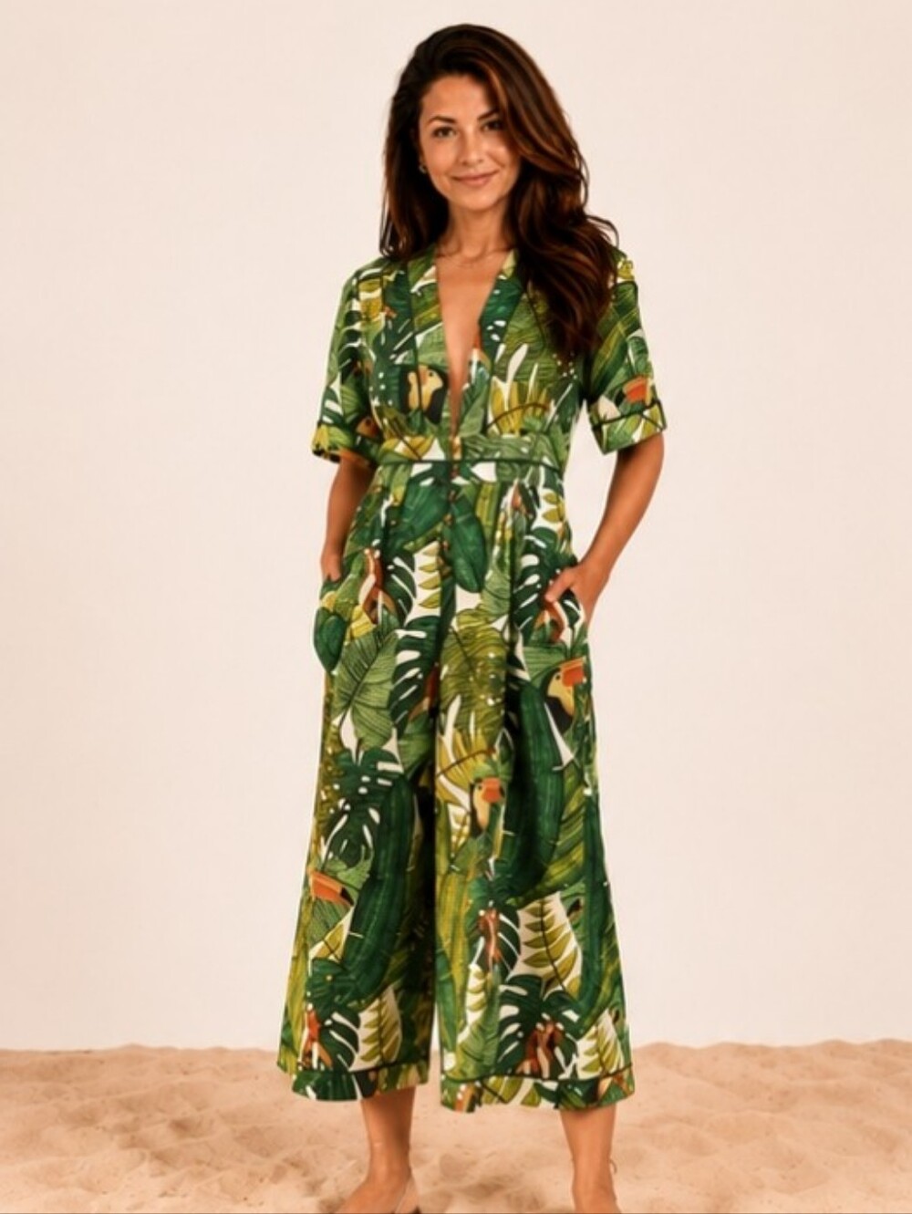 Farm Rio Paradise Forest Jumpsuit